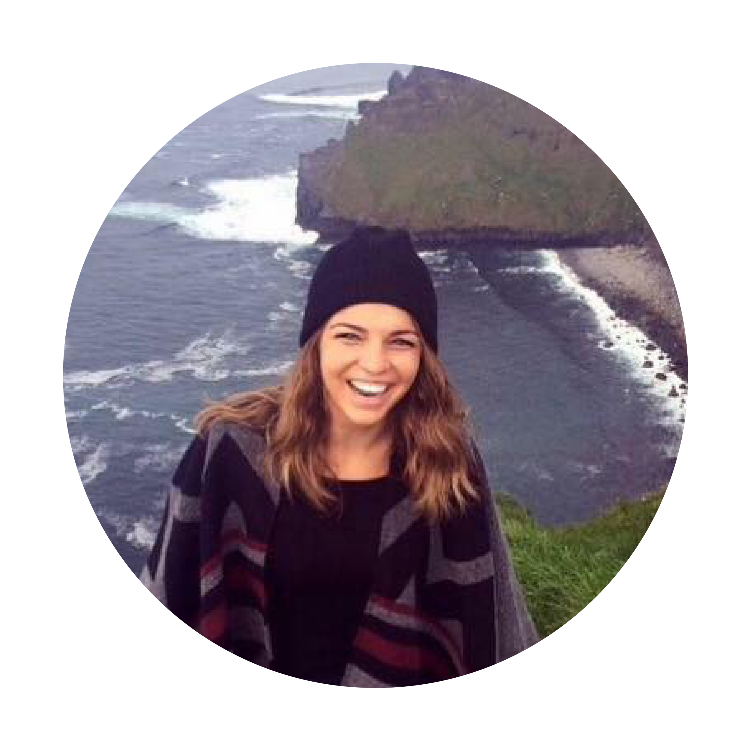 Vanessa in front of a cliff
